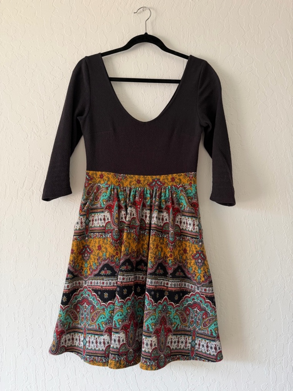 Maeve Multicolor Scoop-Neck Dress